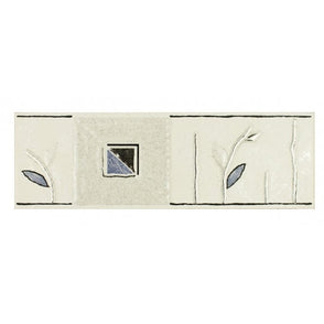 Heckstream Torrestream Arianna White 8cm X 25cm Border Tile