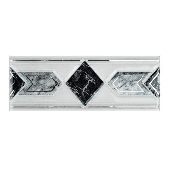 Heckstream Torrestream Arrow Black 7.5cm X 20cm Border Tile