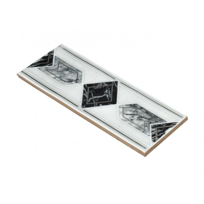 Heckstream Torrestream Arrow Black 7.5cm X 20cm Border Tile