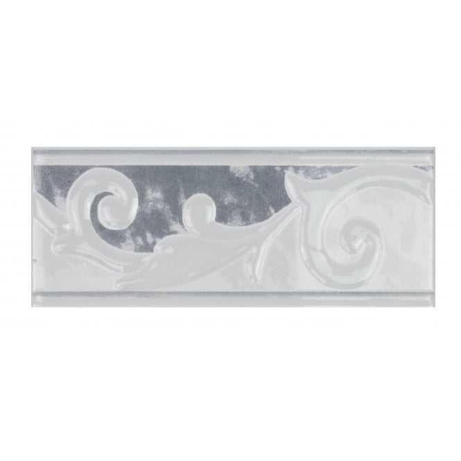 Heckstream Torrestream Damas Gris 8cm X 20cm Border Tile