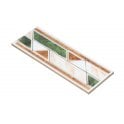 Heckstream Torrestream Egyptian 7.5cm X 20cm Border Tile