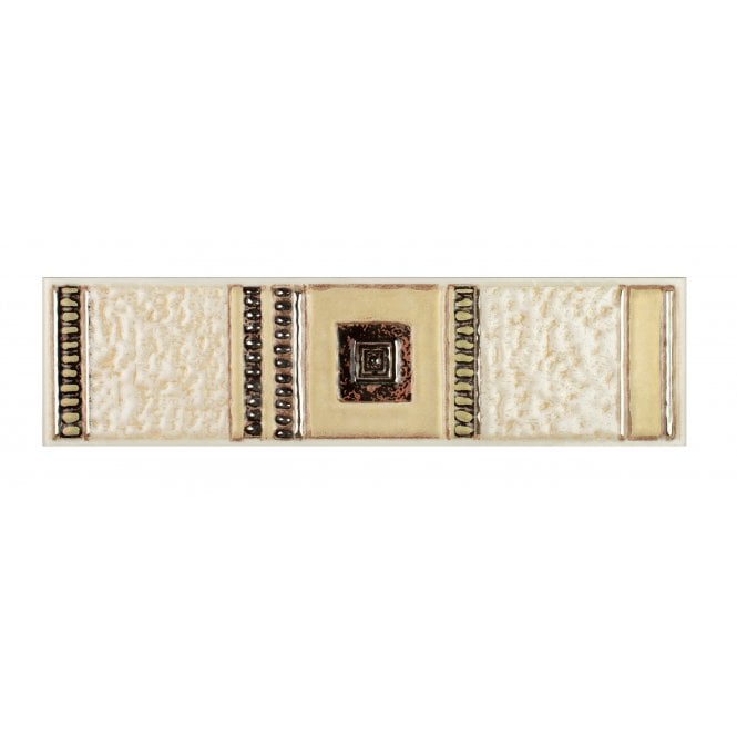 Heckstream Torrestream Glasgow Cream Borders 7cm X 25cm Border Tile