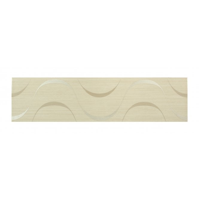 Heckstream Torrestream Hogarth Cream 10cm X 40cm Border Tile