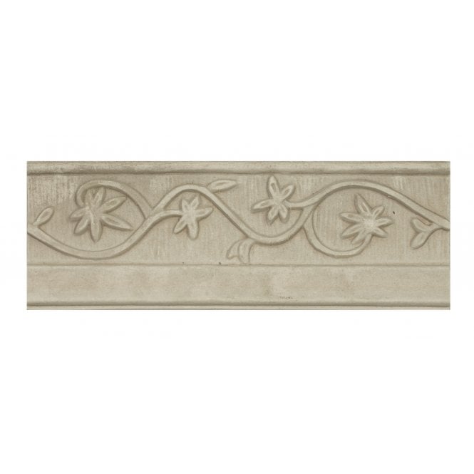 Heckstream Torrestream Stone Flower 7cm X 20cm Border Tile