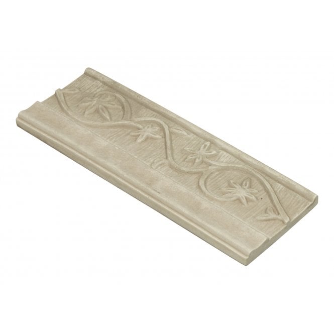 Heckstream Torrestream Stone Flower 7cm X 20cm Border Tile
