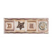 Heckstream Torrestream Stow Star Burgundy 7.5cm X 20cm Border Tile