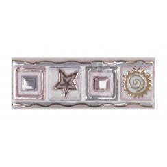 Heckstream Torrestream Stow Star Lilac 7.5cm X 20cm Border Tile