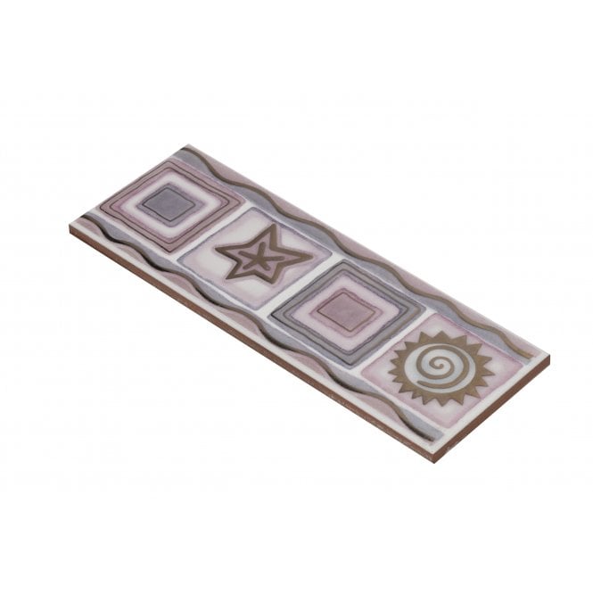 Heckstream Torrestream Stow Star Lilac 7.5cm X 20cm Border Tile