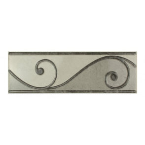 Heckstream Torrestream Swirl Toteml Grey 8cm X 25cm Border Tile