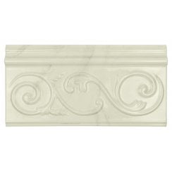 Heckstream Torrestream Vintage Swirl Carrara 17.5cm X 34cm Border Tile