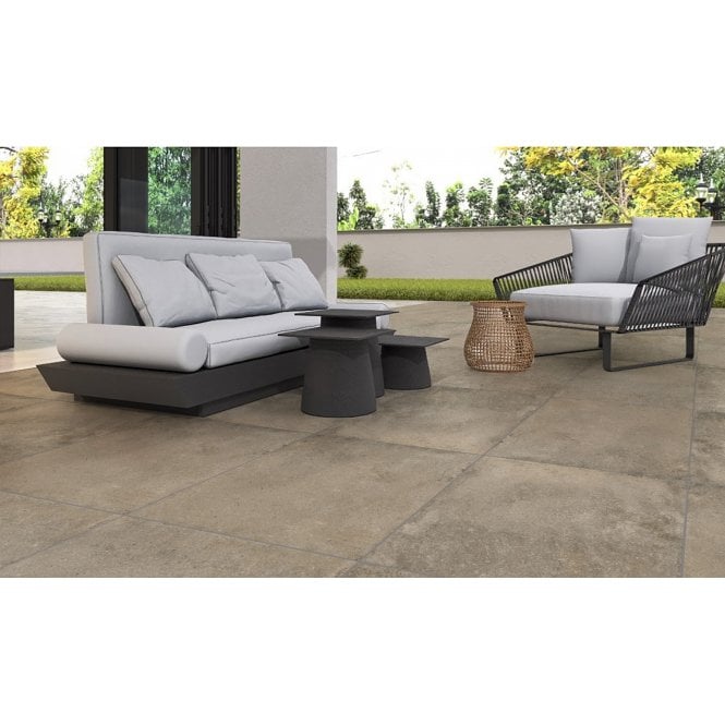 Toskana Rustic Grey Matt 59.3cm x 59.3cm x 2cm Outdoor Floor Tile