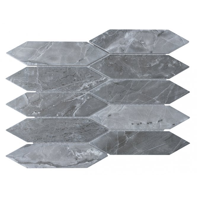 Traces Dark Grey Mosaic 4.8cm x 19.5cm Wall & Floor Tile