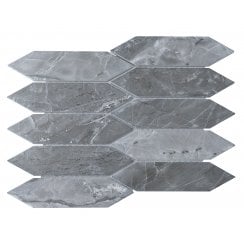 Traces Dark Grey Mosaic 4.8cm x 19.5cm Wall & Floor Tile
