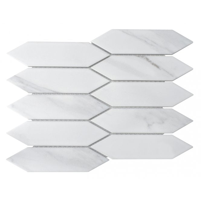 Traces Statuario Mosaic 4.8cm x 19.5cm Wall & Floor Tile