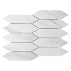Traces Statuario Mosaic 4.8cm x 19.5cm Wall & Floor Tile