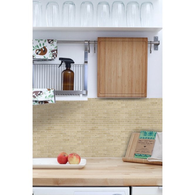 Travertine Marmol 30cm x 30cm Peel & Stick Mosaic Tile