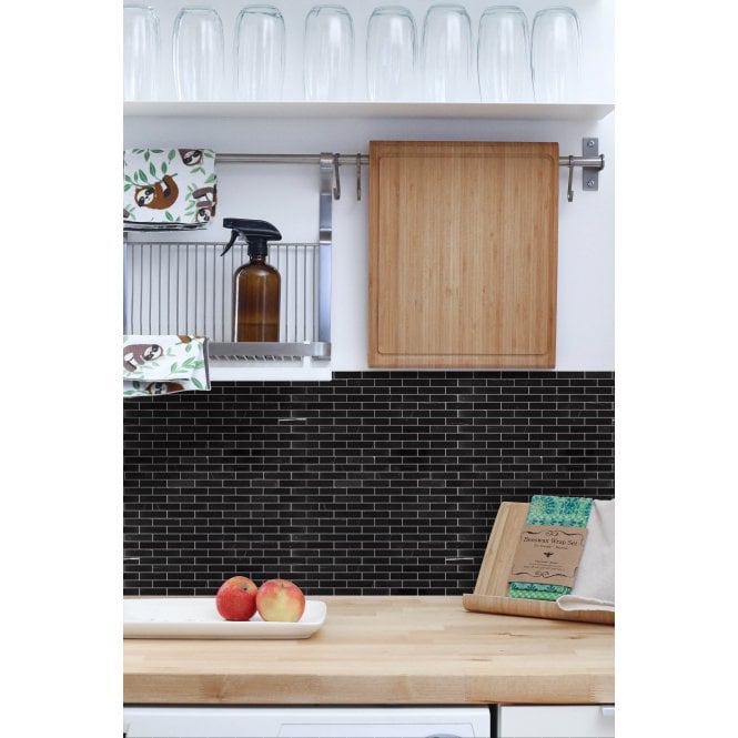 Travertine Marquina 30cm x 30cm Peel & Stick Mosaic Tile