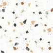 Trend White Terrazzo Multicolour Matt 60cm x 60cm Wall & Floor Tile