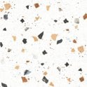 Trend White Terrazzo Multicolour Matt 60cm x 60cm Wall & Floor Tile