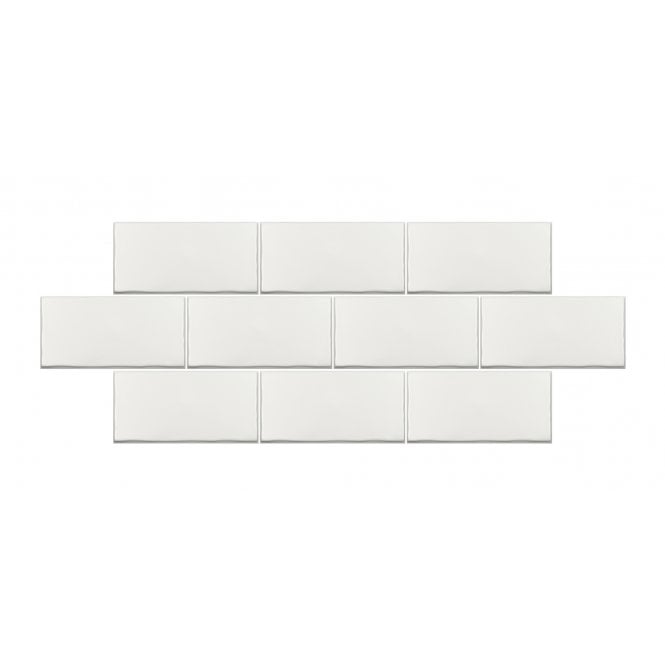 Trendy All White Matt 12.5cm x 25cm Wall Tile