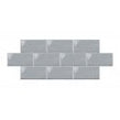 Trendy Grey Glossy 12.5cm x 25cm Wall Tile
