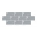 Trendy Grey Glossy 12.5cm x 25cm Wall Tile