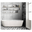 Trendy Grey Glossy 12.5cm x 25cm Wall Tile