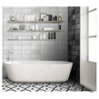 Trendy Grey Glossy 12.5cm x 25cm Wall Tile