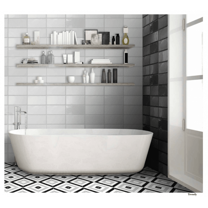 Trendy Grey Matt 12.5cm x 25cm Wall Tile
