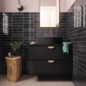 Equipe Tribeca Basalt 6cm x 24.6cm Wall Tile