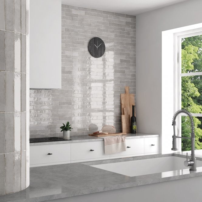 Equipe Tribeca Grey Whisper 6cm x 24.6cm Wall Tile