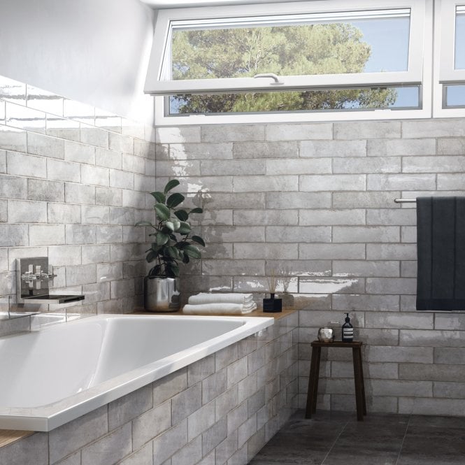 Equipe Tribeca Grey Whisper 6cm x 24.6cm Wall Tile
