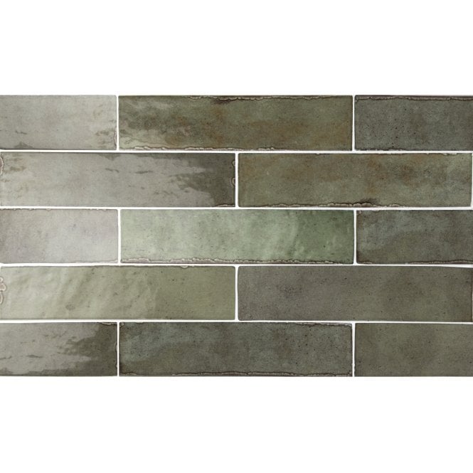 Equipe Tribeca Sage Green 6cm x 24.6cm Wall Tile