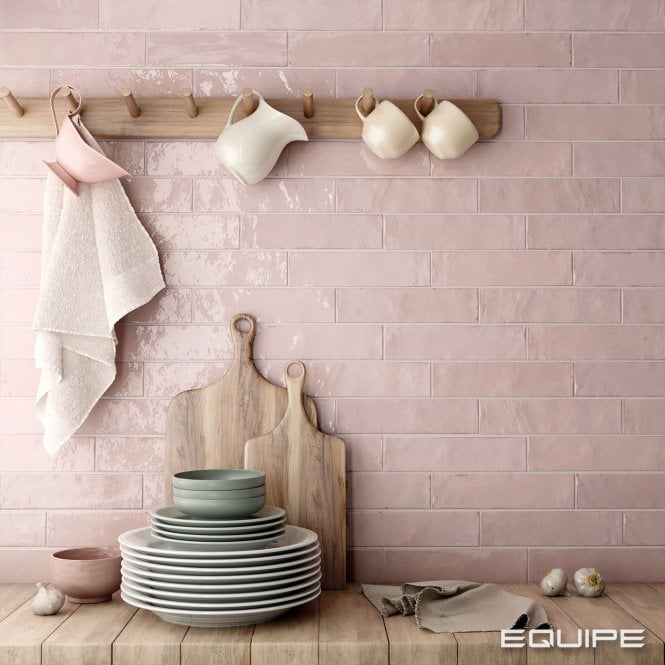 Equipe Tribeca Tea Rose 6cm x 24.6cm Wall Tile