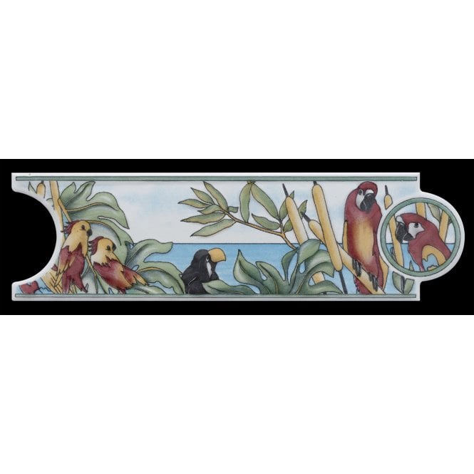 Heckstream Tropical Bird 5cm x 20cm Border Tile