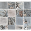 Tropical Tiles Blue Wallpaper