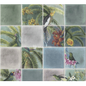 Tropical Tiles Green Wallpaper