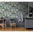 Tropical Tiles Green Wallpaper