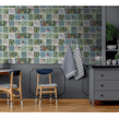 Tropical Tiles Green Wallpaper
