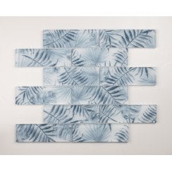 Tropicana Blue Leaf 30cm x 30cm Mosaic Tile