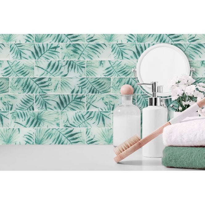 Tropicana Green Leaf 30cm x 30cm Mosaic Tile