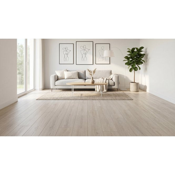 Tudor Ash Laminate 19.7cm x 121.8cm x 8mm (2.4 Sq/M Per Pack)