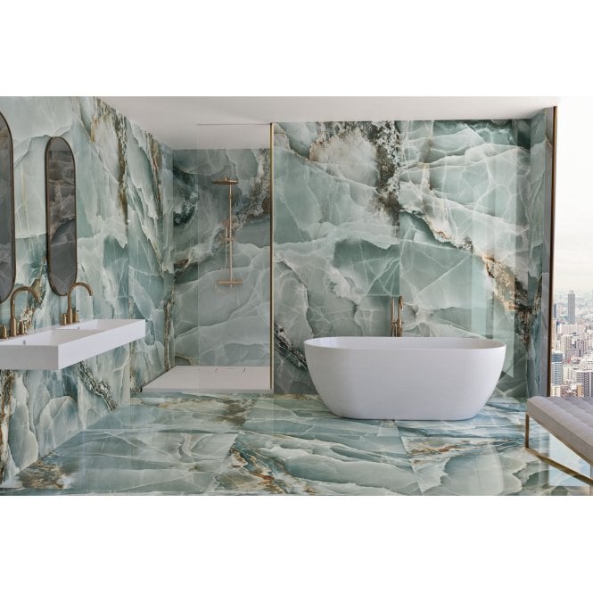 Turquoise Onyx Porcelain Tile 60cm x 120cm Wall and Floor Tile