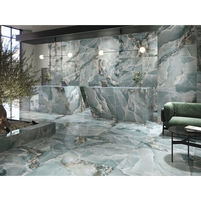 Turquoise Onyx Porcelain Tile 60cm x 120cm Wall and Floor Tile