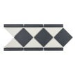 Unglazed Black & White Quarry 19cm x 42.2cm Border Tile