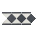 Unglazed Black & White Quarry 19cm x 42.2cm Border Tile
