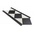 Unglazed Black & White Quarry 19cm x 42.2cm Border Tile