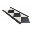 Unglazed Black & White Quarry 19cm x 42.2cm Border Tile