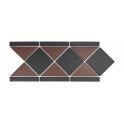 Unglazed Red and Black Quarry 19cm x 42.2cm Border Tile
