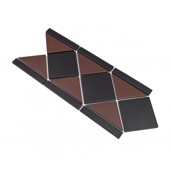 Unglazed Red and Black Quarry 19cm x 42.2cm Border Tile